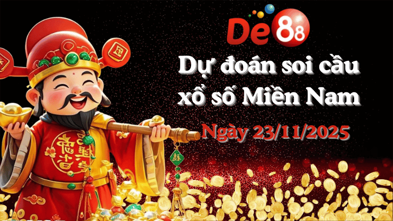 DE88 Dự đoán soi cầu xổ số miền Nam hôm nay ngày 23/11/2025 [Chuẩn Nhất]